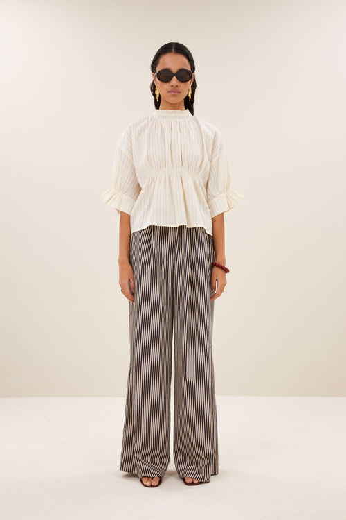 By Bar isabel dobby blouse | sand