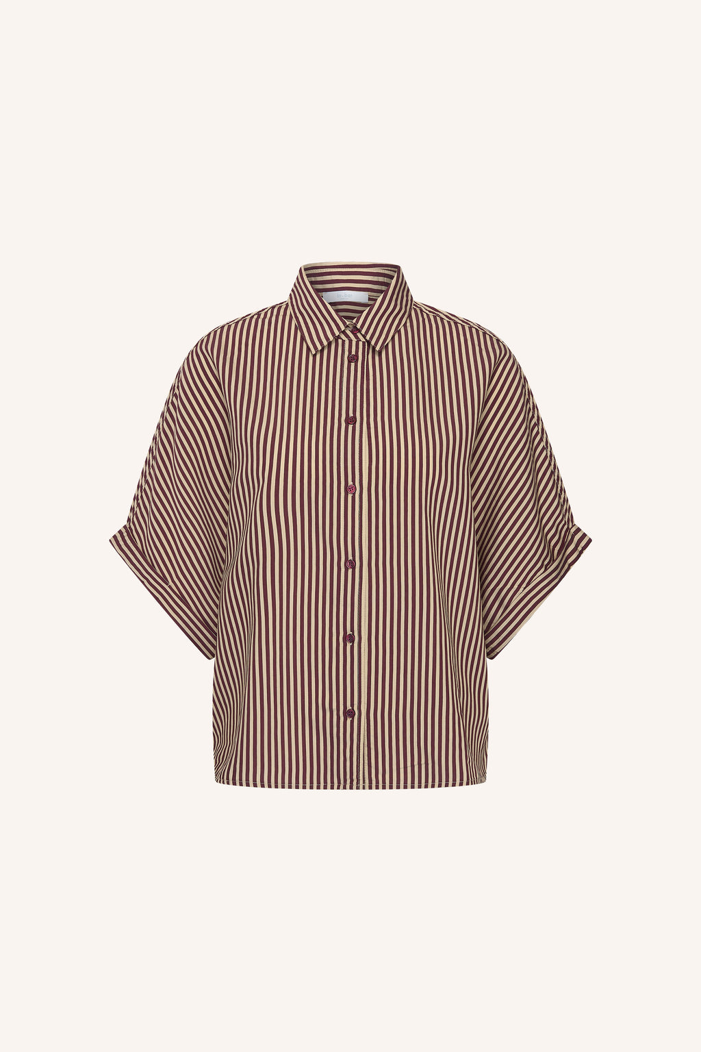 By Bar sunny stripe blouse | burgundy stripe