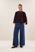 By Bar jess blouse 1341 wine check