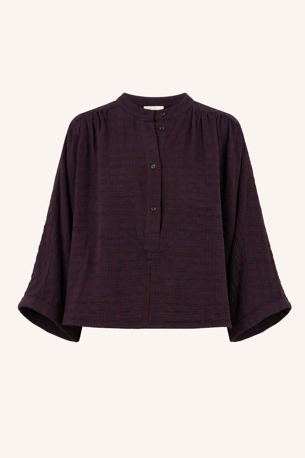 By Bar jess blouse 1341 wine check