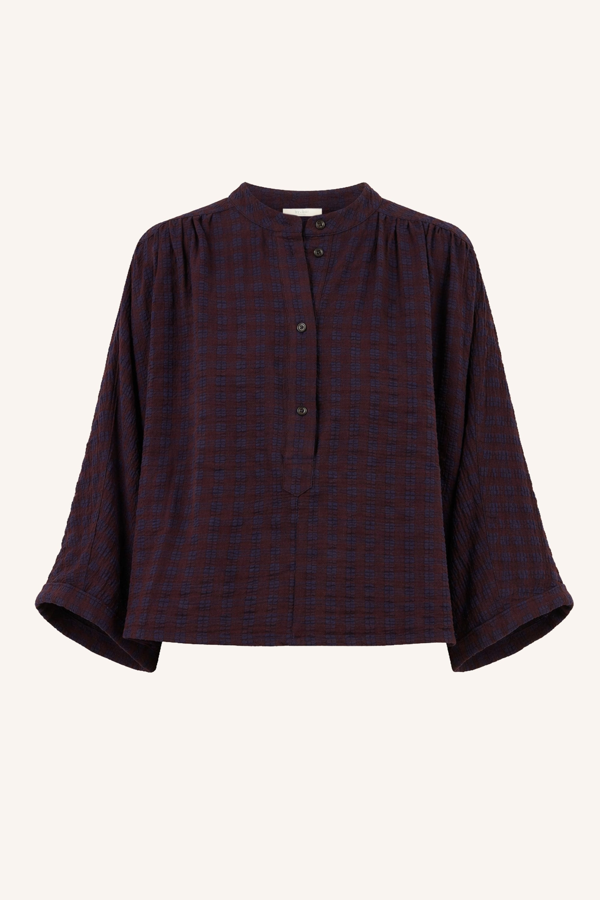 By Bar jess blouse 1341 wine check