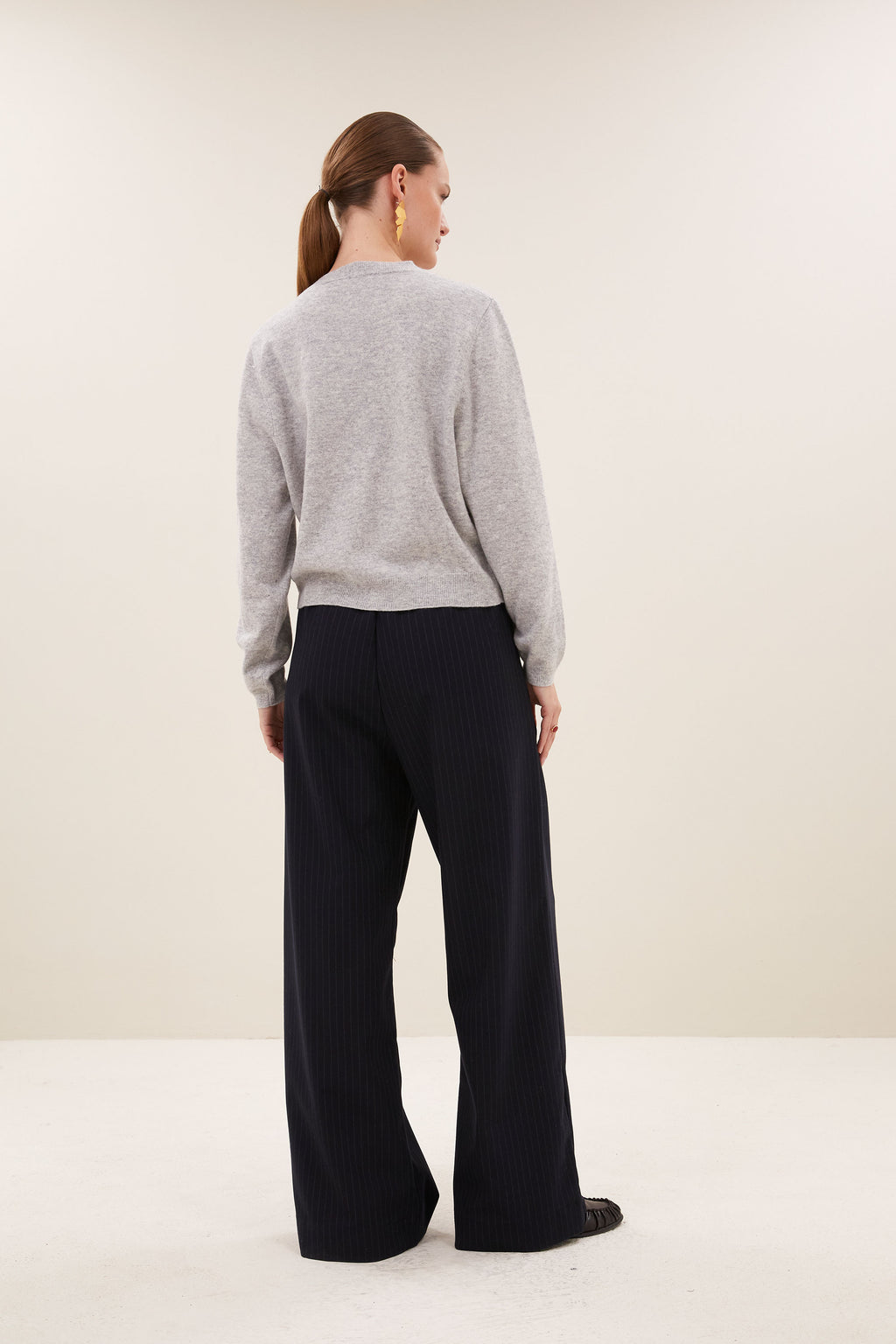 By Bar cleo merino cardigan 825 grey melee