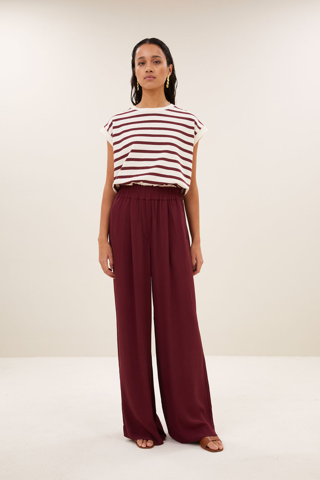 By Bar benji viscose pants | wine