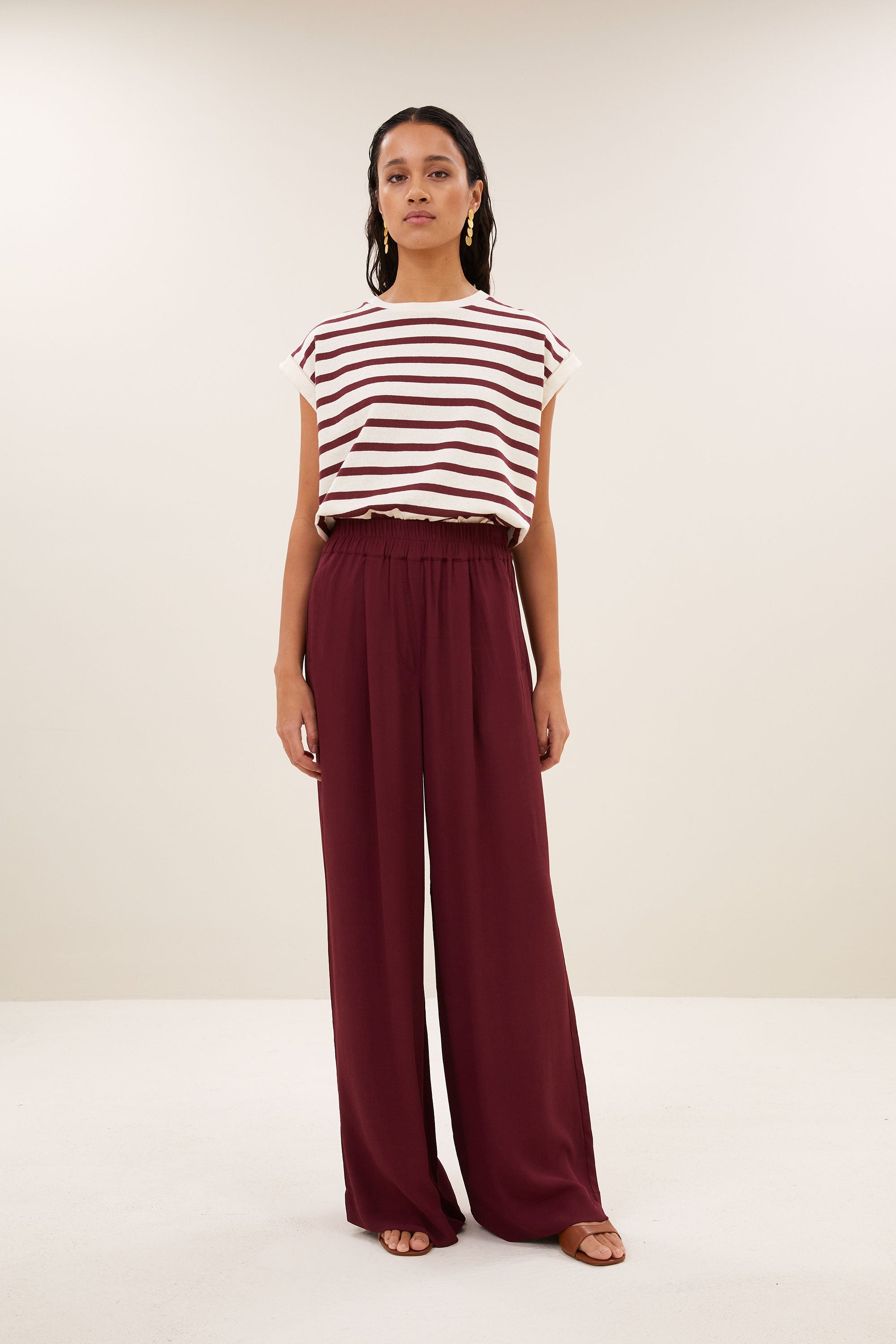 By Bar benji viscose pants | wine