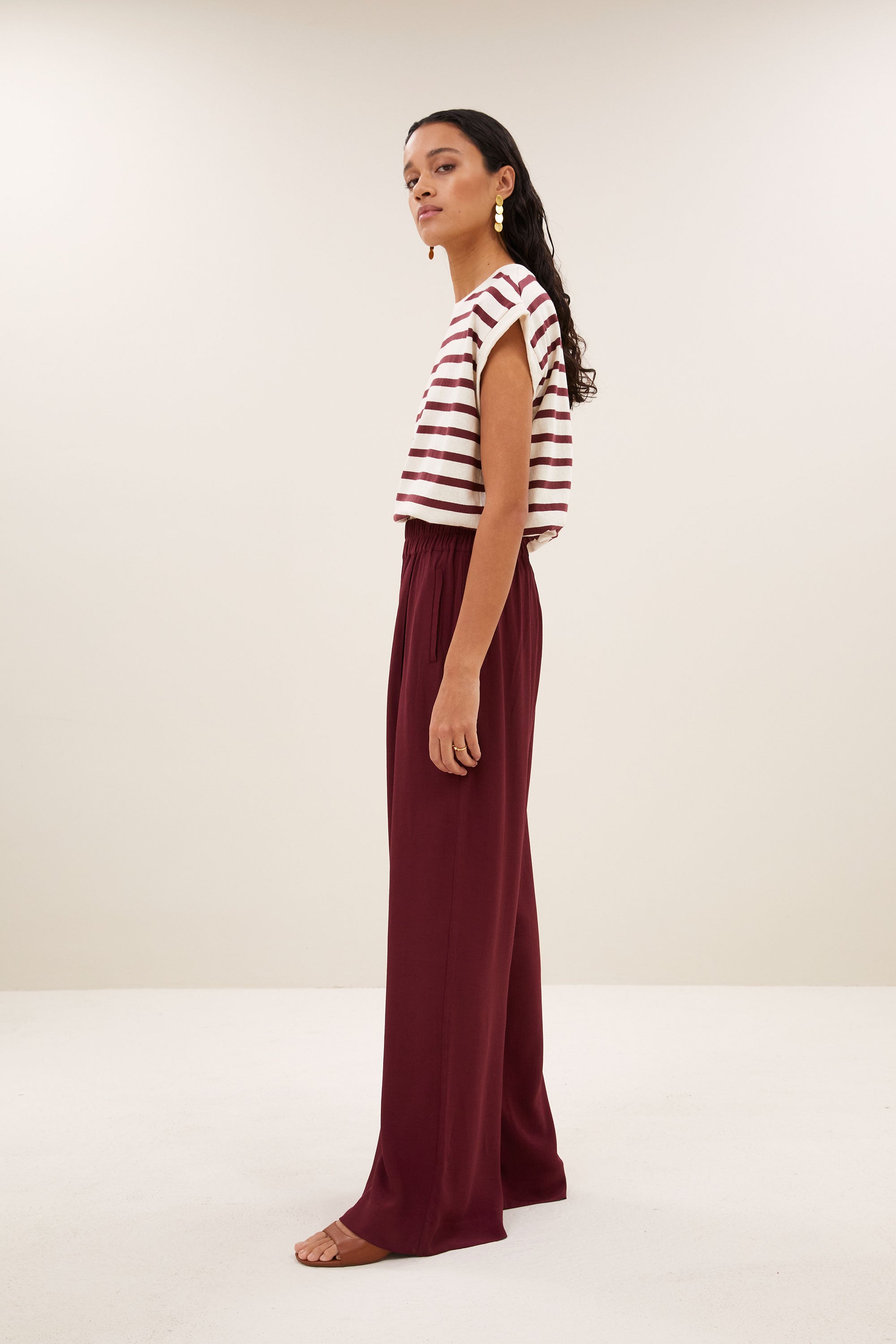By Bar benji viscose pants | wine