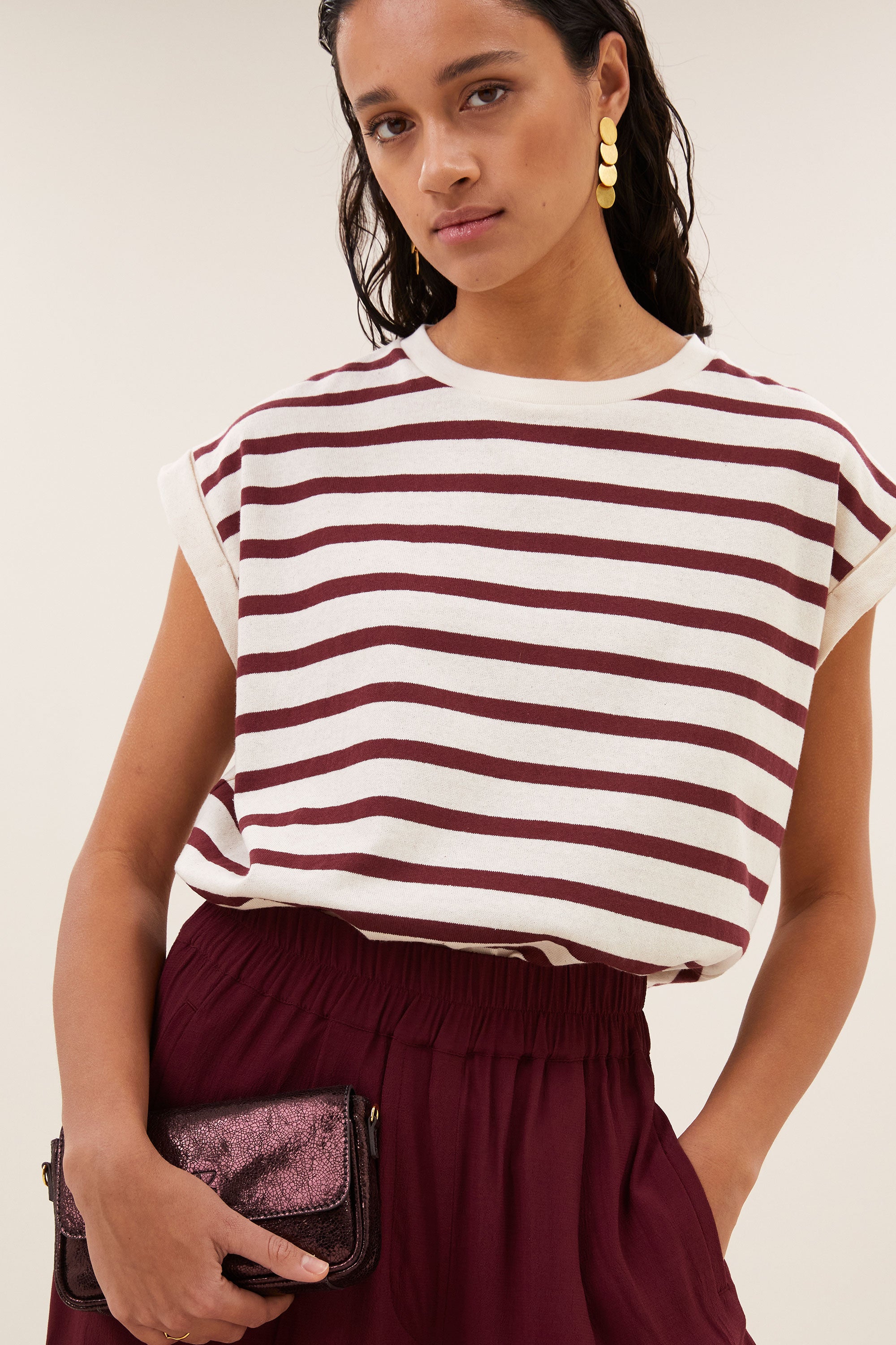 By Bar benji viscose pants | wine