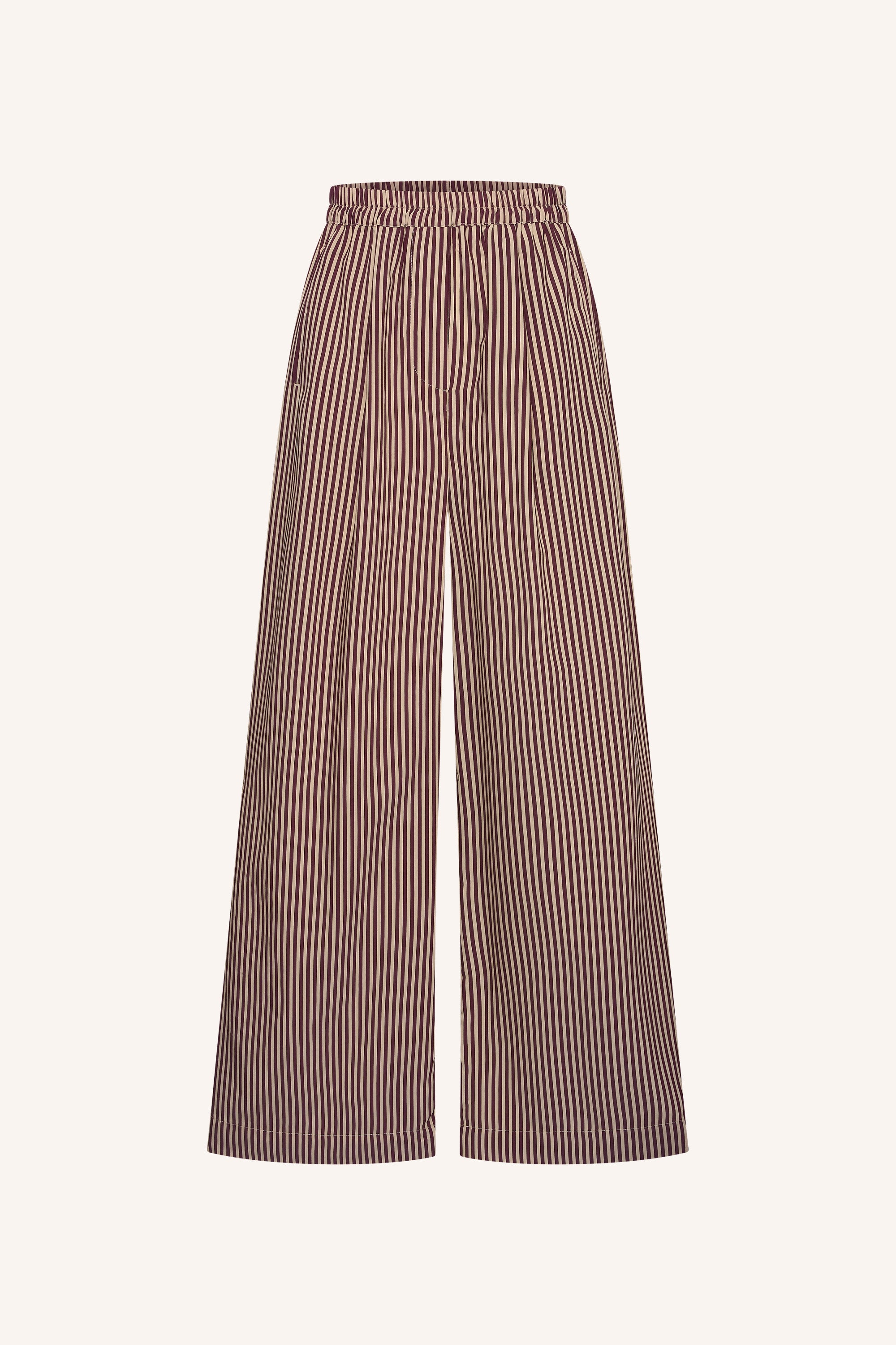 By Bar celin stripe pants | burgundy stripe