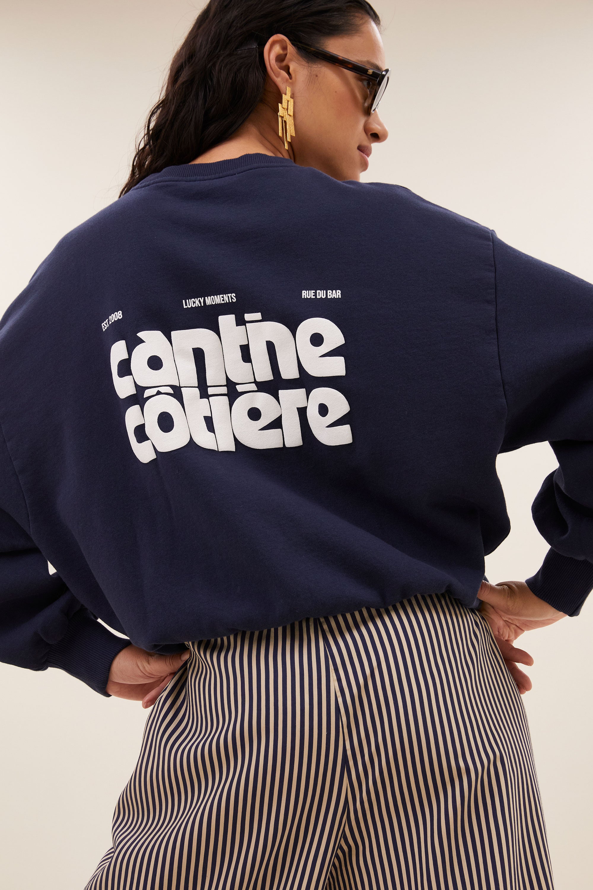 By Bar lili coast melange sweater | uniform blue