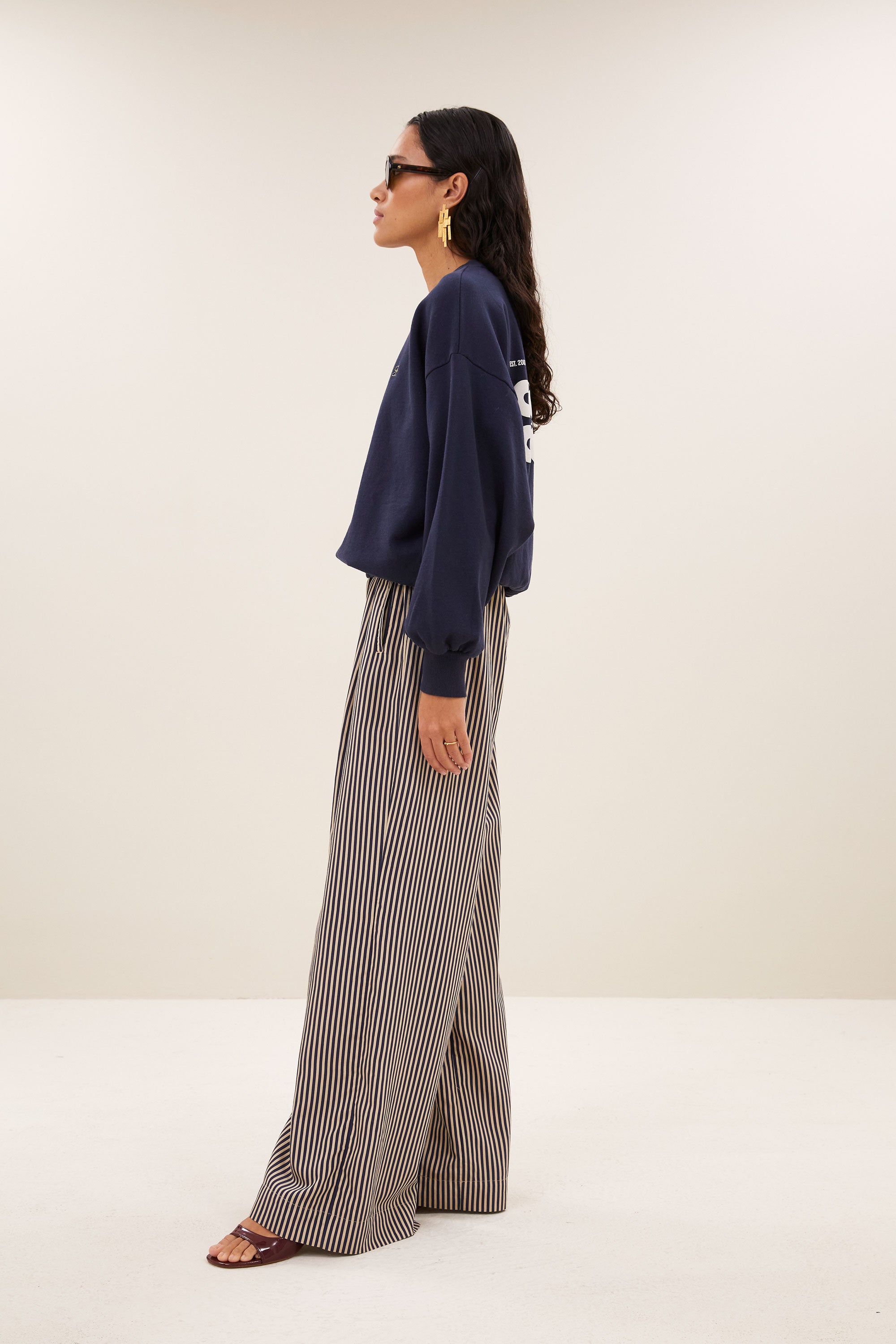 By Bar lili coast melange sweater | uniform blue
