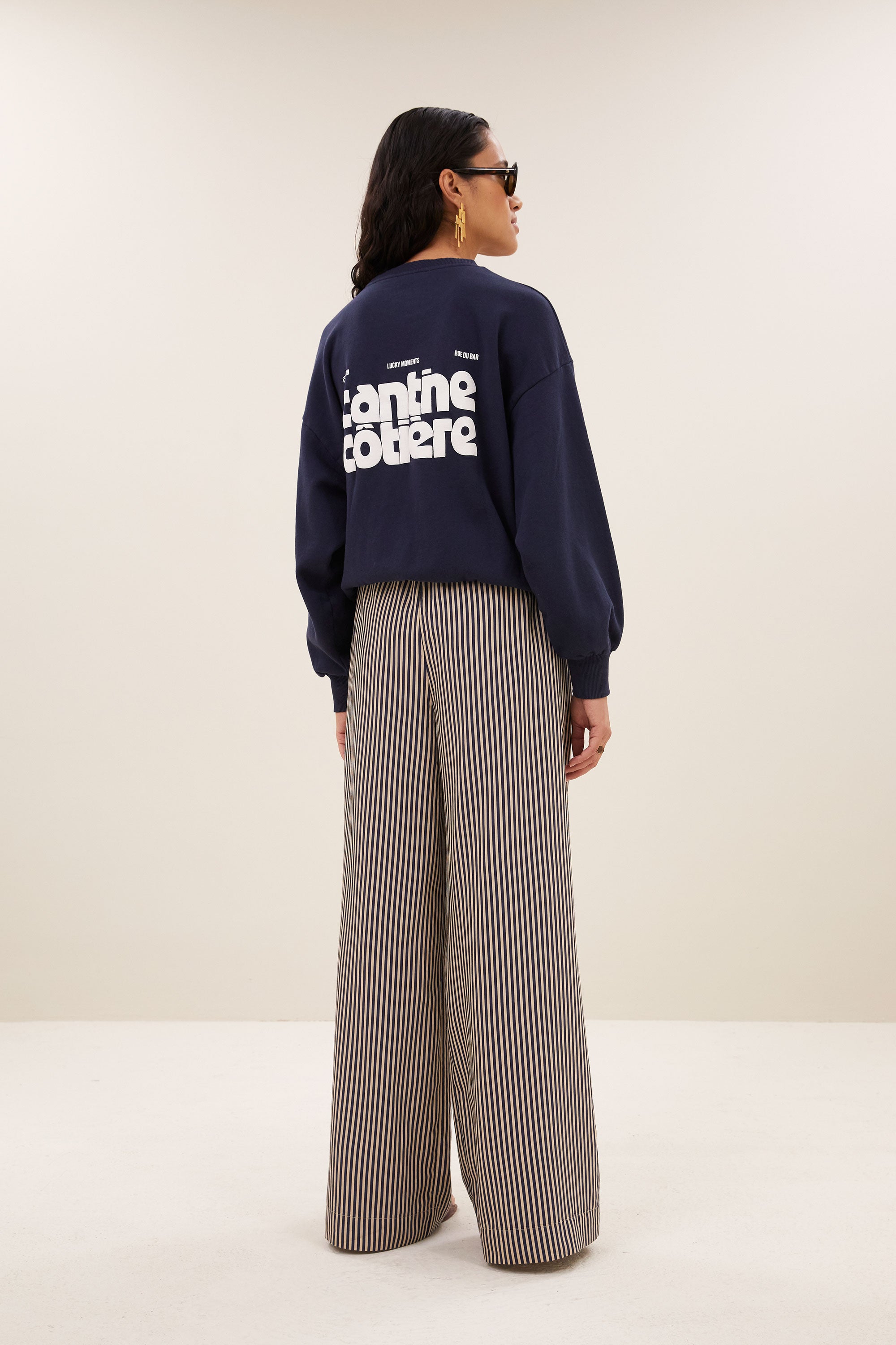 By Bar lili coast melange sweater | uniform blue