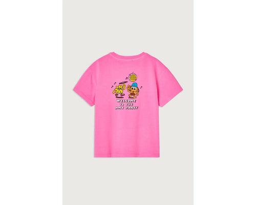 American Vintage T-shirt Fizvalley fluo rose