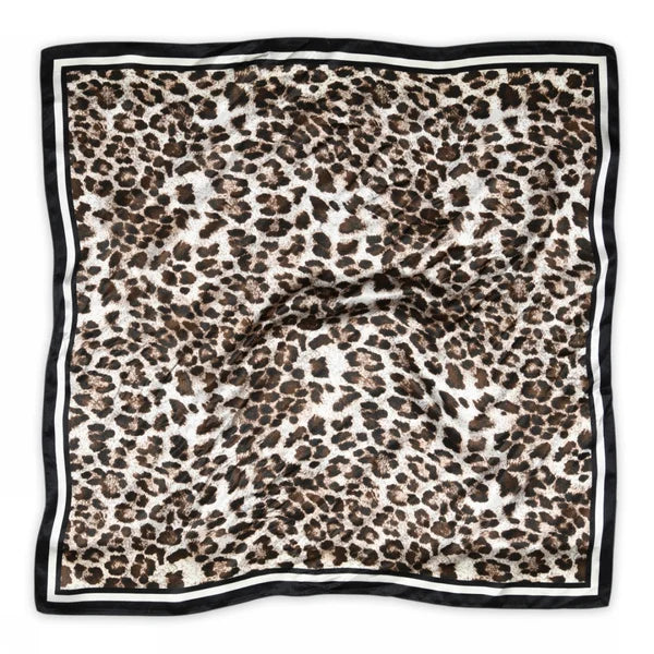 Sneaky Fox Leony silk scarf Dark Brown