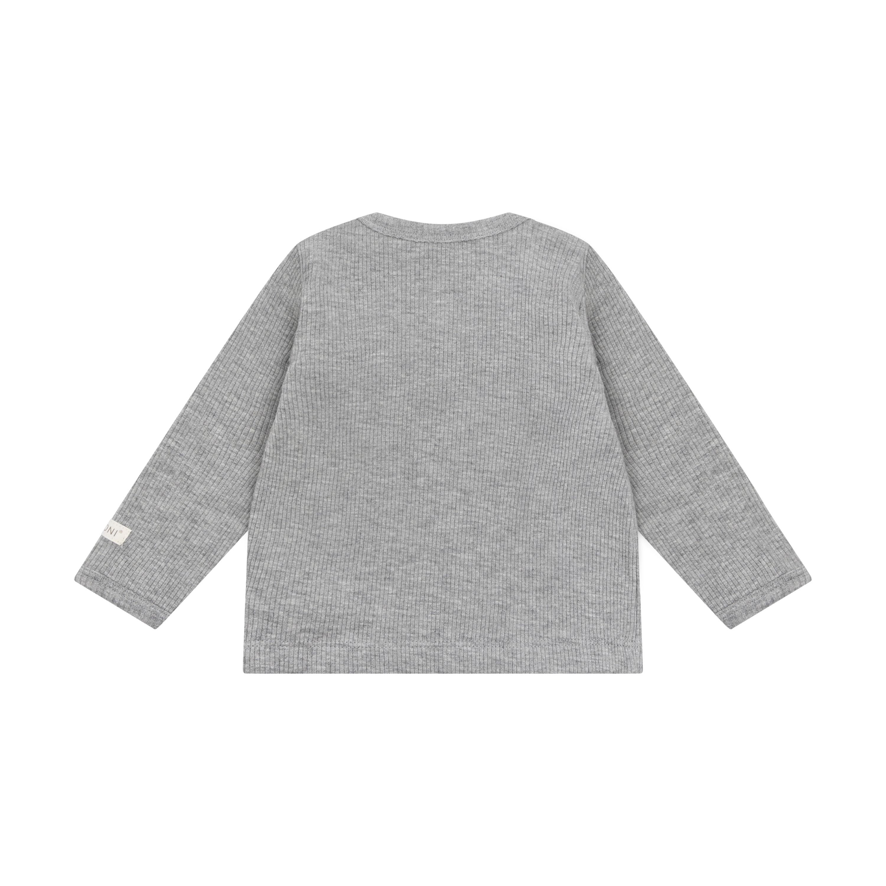 Fixoni T-shirt LS Melange Rib 1658 Flint Gray Melange