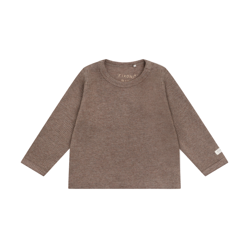 Fixoni T-shirt LS Melange Rib 2780 Mountain Trial Melange