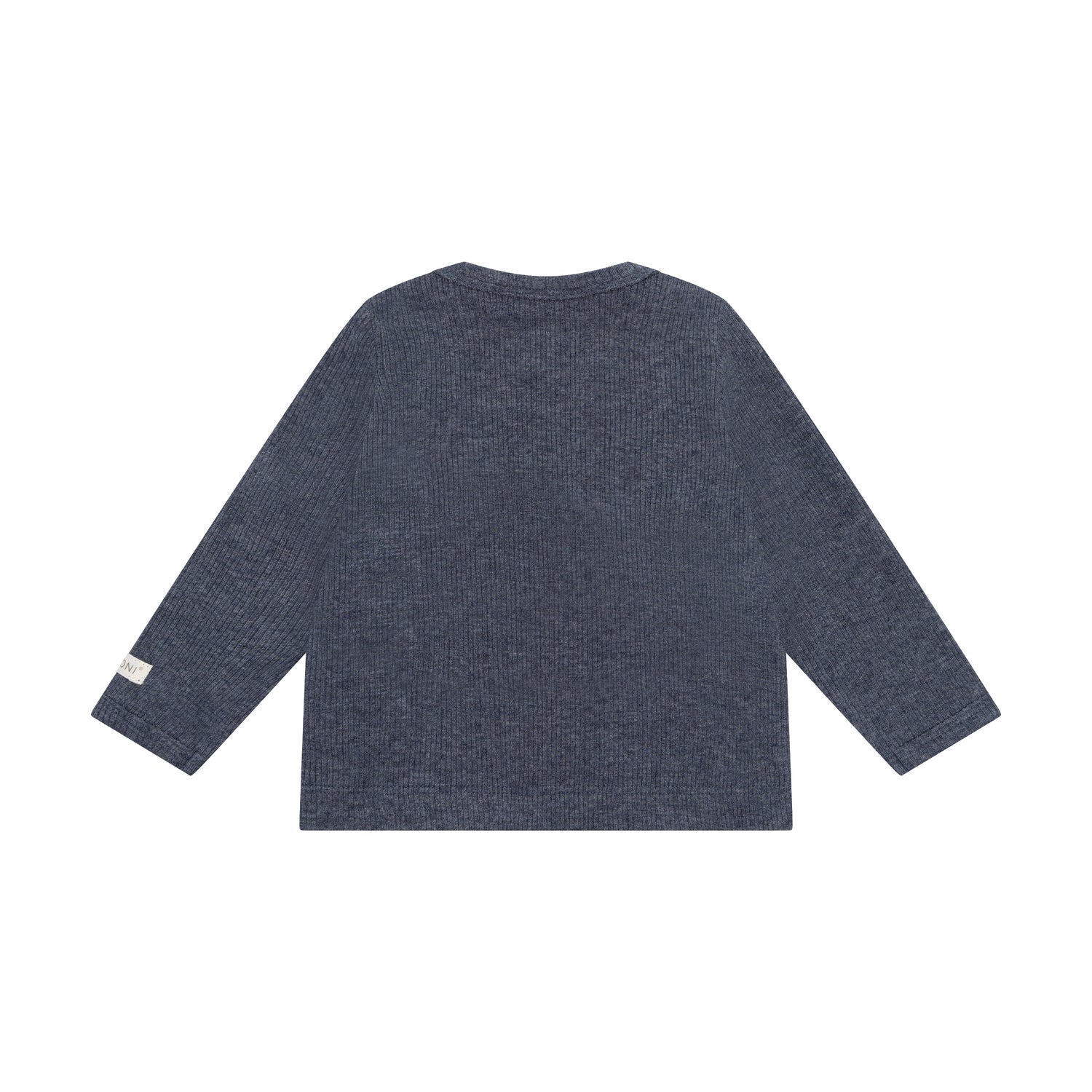 Fixoni T-shirt LS Melange Rib 7929 Vintage Indigo Melange
