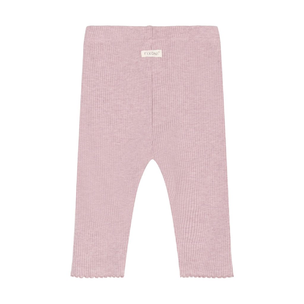 Fixoni Leggings Melange Rib 5016 Pale Mauve Melange