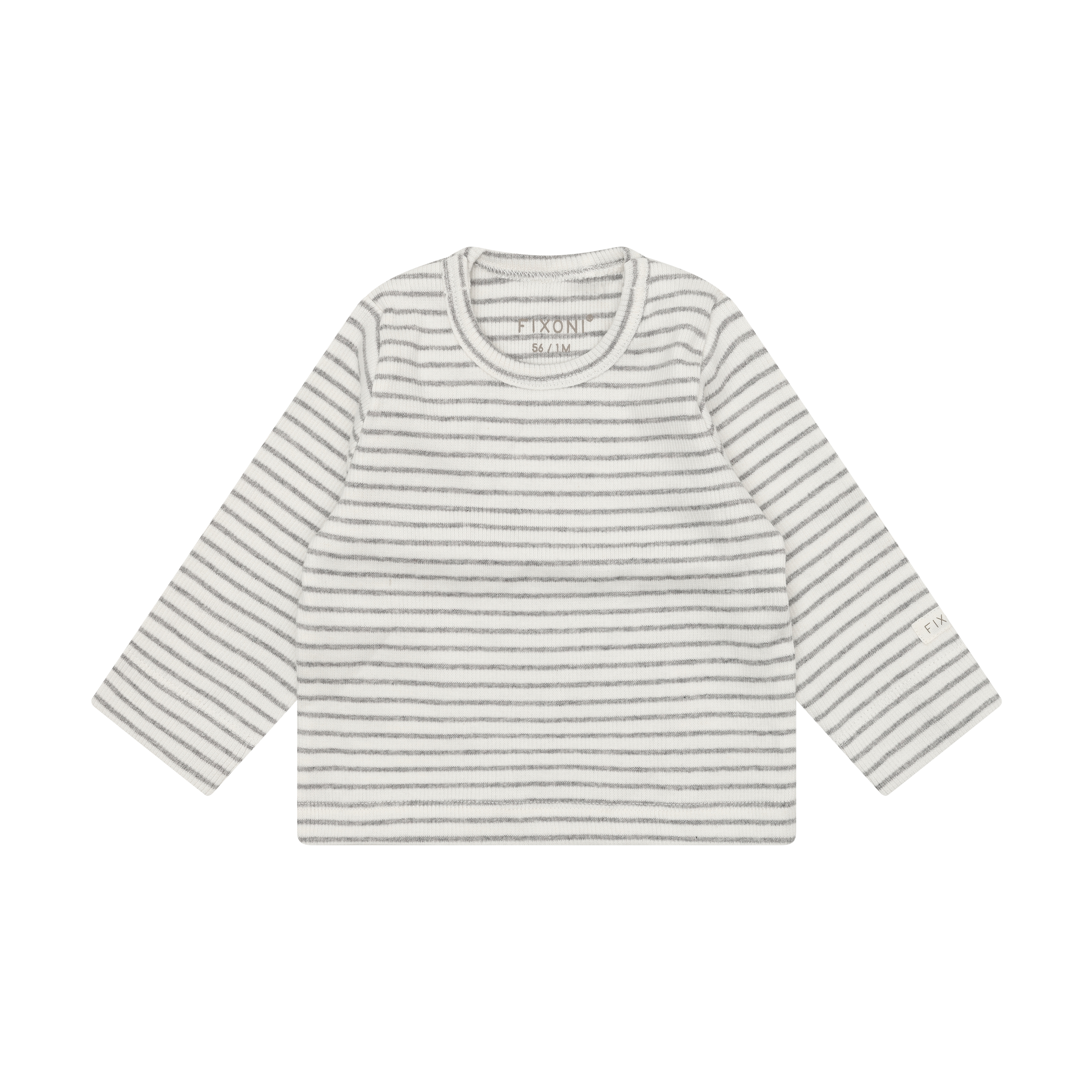 Fixoni T-shirt LS Rib 1658 Flint Gray Melange