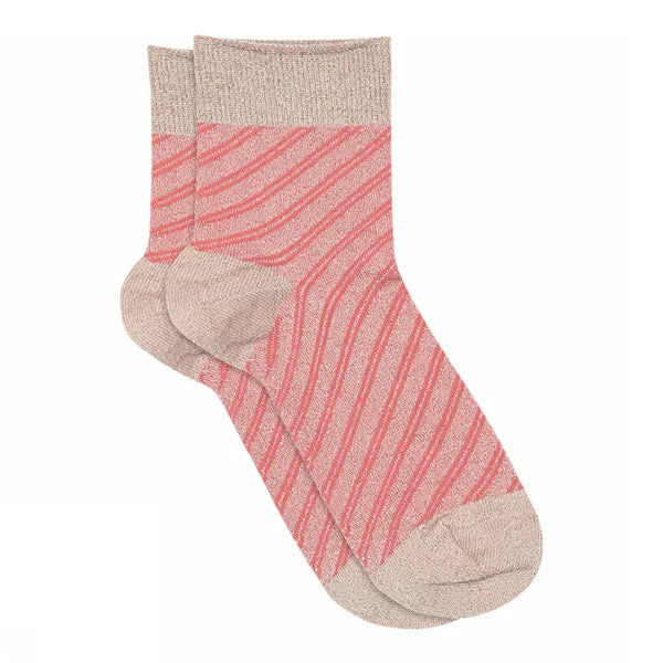 MP Denmark Elisa glitter short socks Flamingo Coral