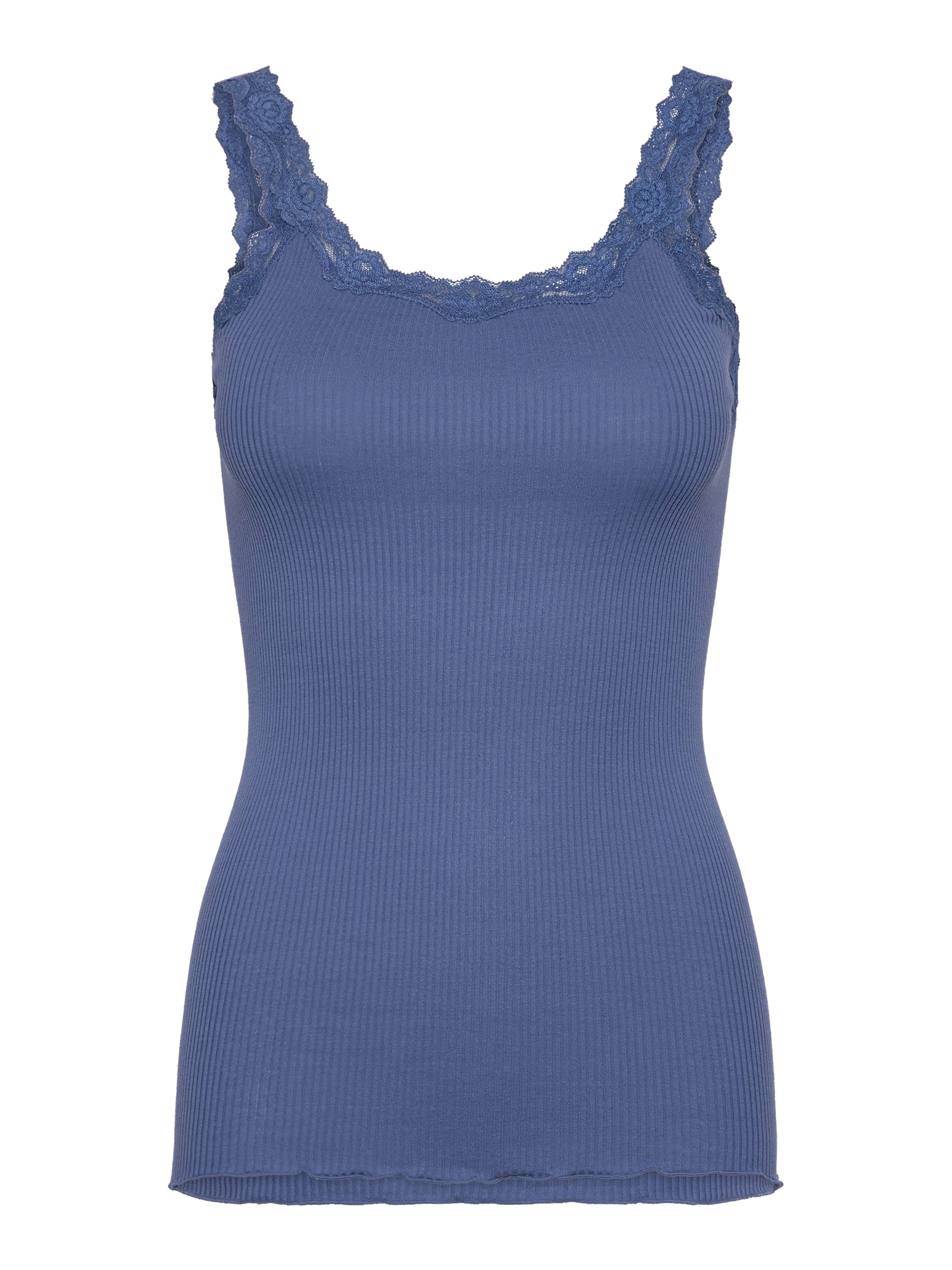 Rosemunde RWBabette Silk SL Deep Back Lace Top 054 dutch blue