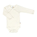 Joha merino wol en zijde wikkel romper off white