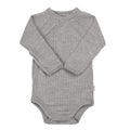Joha merino wollen wrap around romper light grey melange