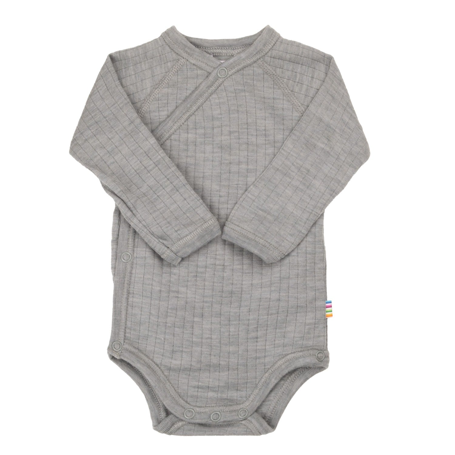 Joha merino wollen wrap around romper light grey melange