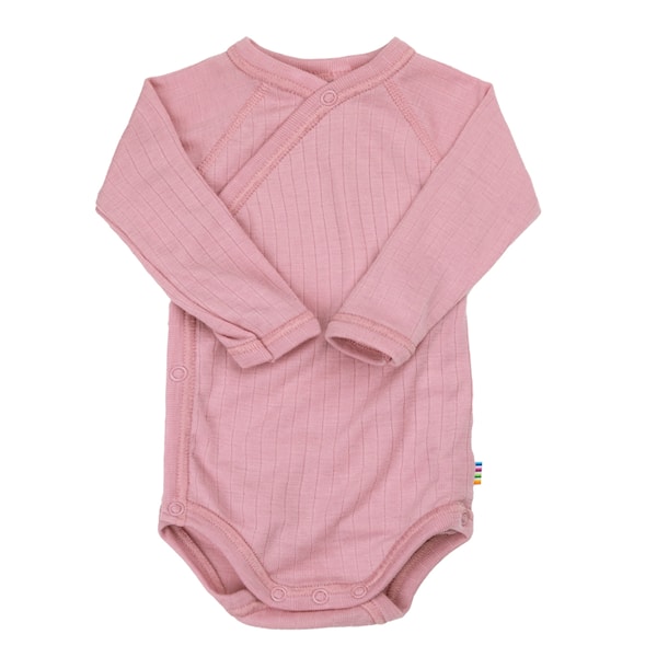 Joha merino wollen wrap around romper old rose