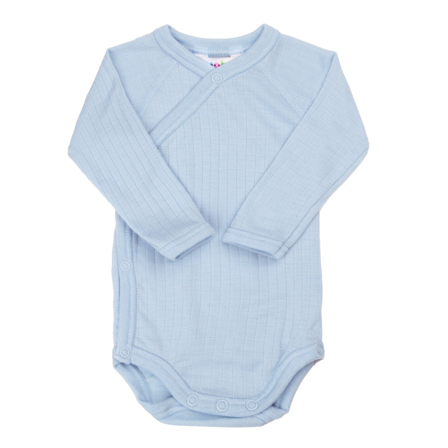 Joha merino wollen wrap around romper light blue