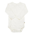Joha merino wollen wrap around romper off white