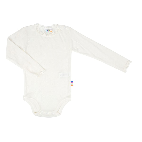 Joha wol zijde romper met kant off white