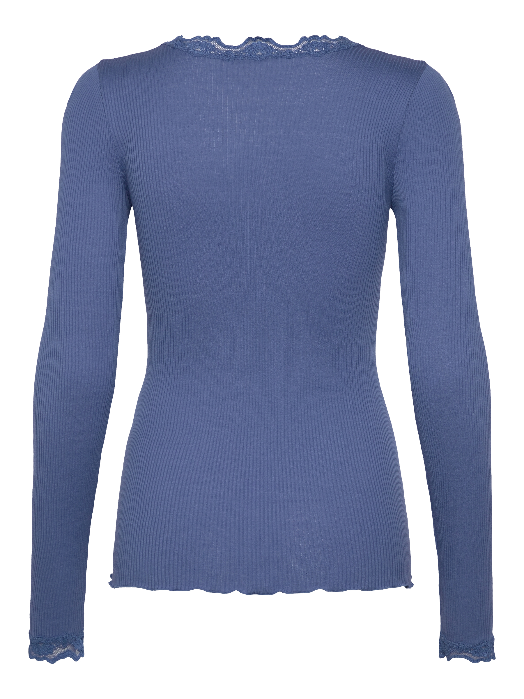 Rosemunde RWBabette Silk LS Lace T-shirt 054 dutch blue