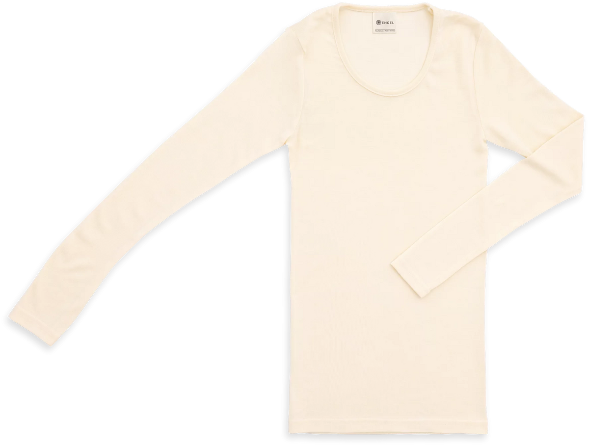 Engel wol zijde longsleeve natural