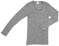Engel wol zijde longsleeve light grey melange