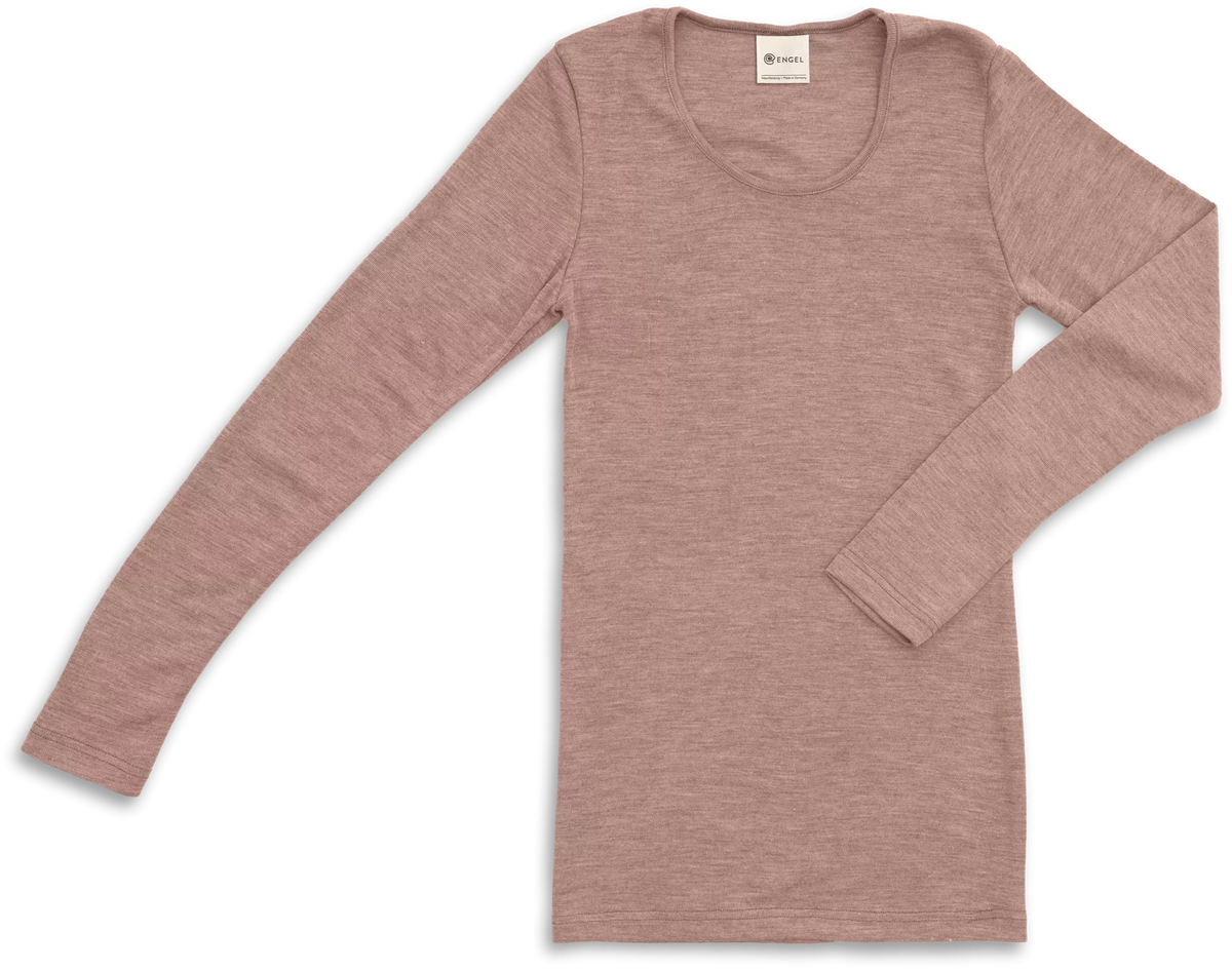 Engel wol zijde longsleeve dusty rose