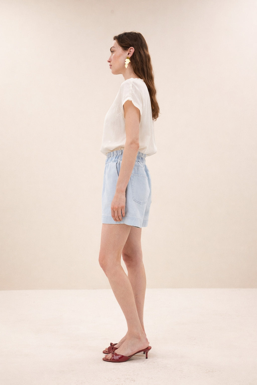 By Bar leon bleached denim short