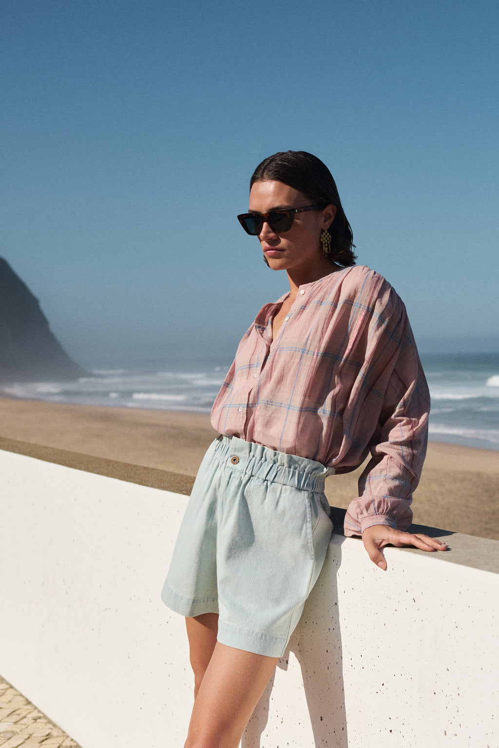 By Bar leon bleached denim short