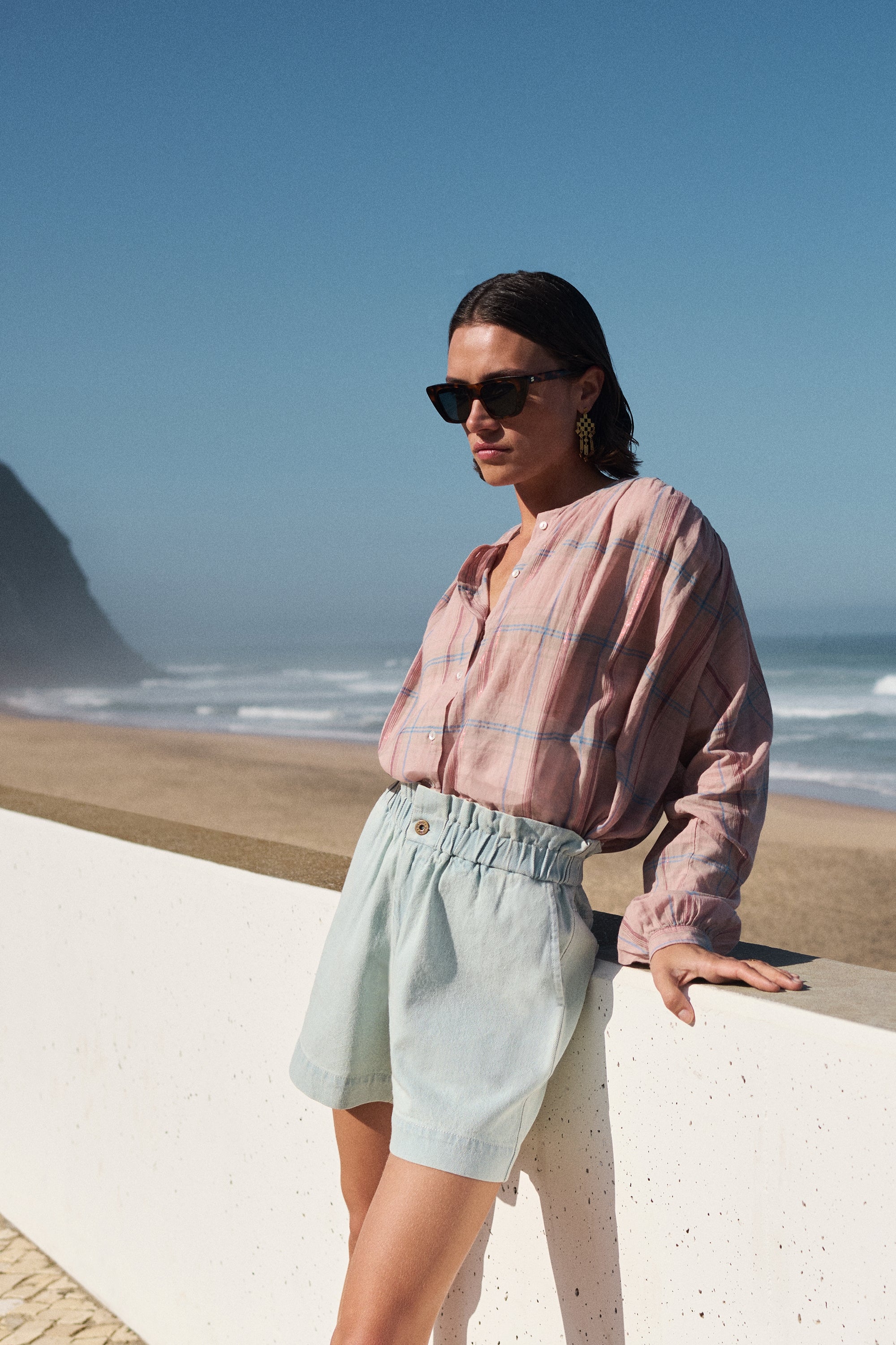 By Bar leon bleached denim short