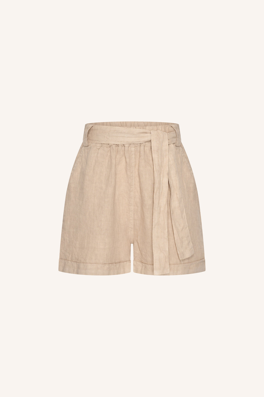 By Bar june linen shorts biscuit