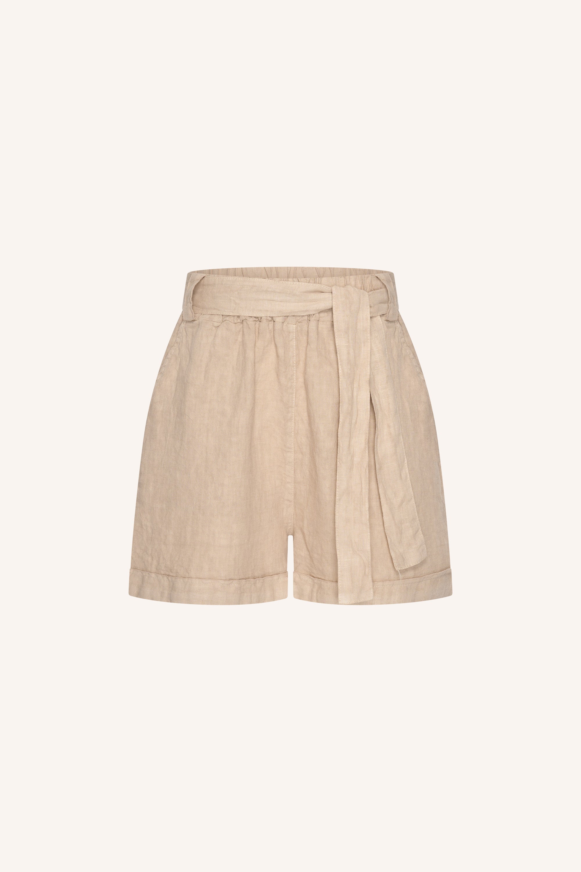 By Bar june linen shorts biscuit