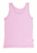 Joha wol zijde hemd met kant roze