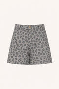 By Bar june grey cheetah shorts | grey cheetah