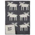 Klippan wollen woondeken plaid Moose grijs