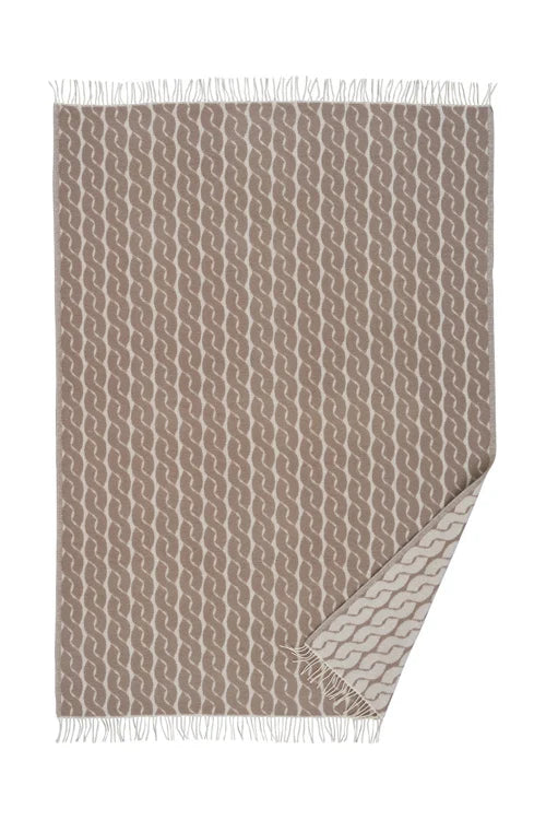 Klippan wollen plaid Knit Sand