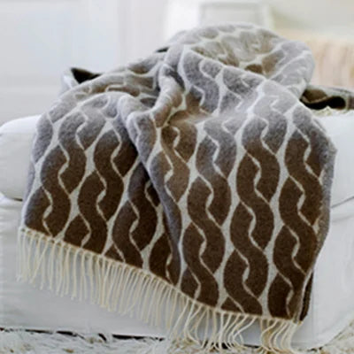 Klippan wollen plaid Knit Sand