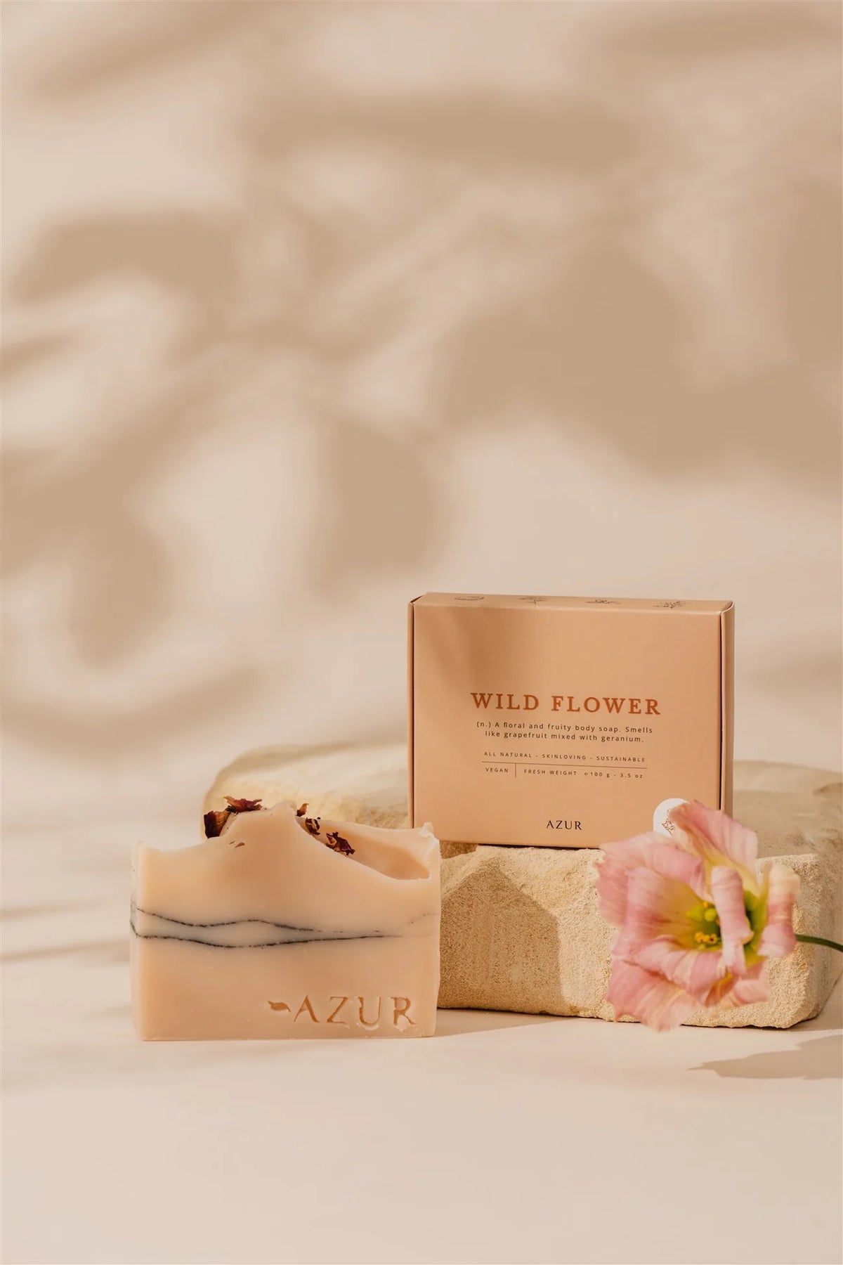 Azur WILD FLOWER | Natuurlijke Zeep Bar | Handgemaakt