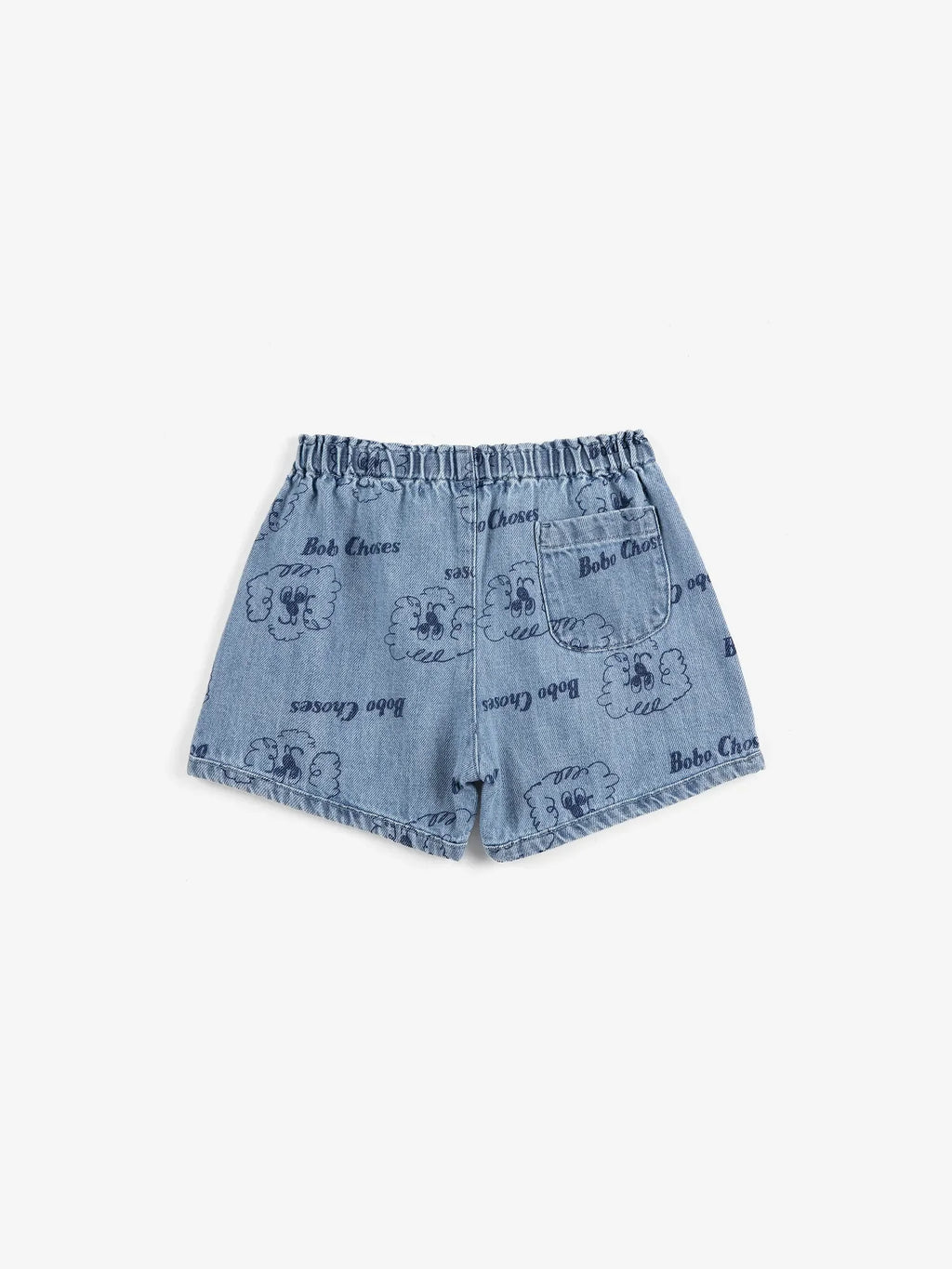 Bobo Choses Pickles The Dog all over denim short
