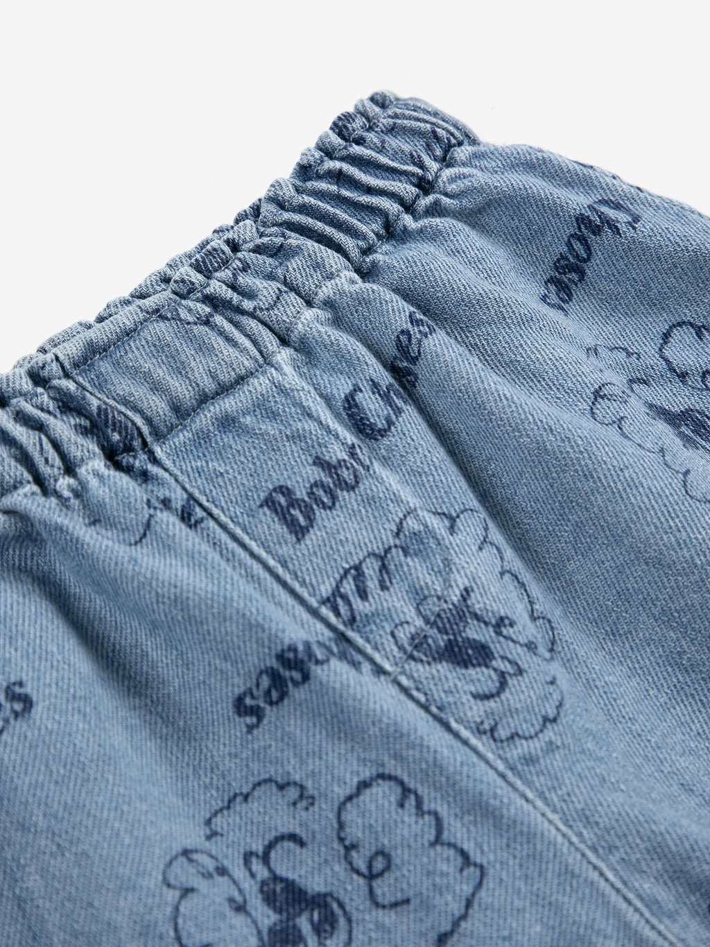 Bobo Choses Pickles The Dog all over denim short