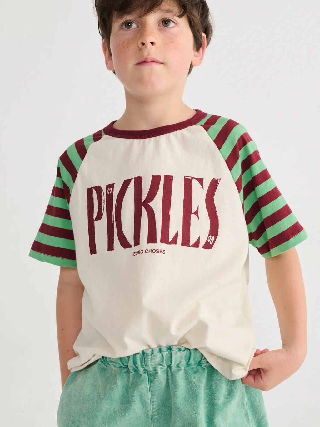 Bobo Choses Spicy Pickles raglan T-shirt