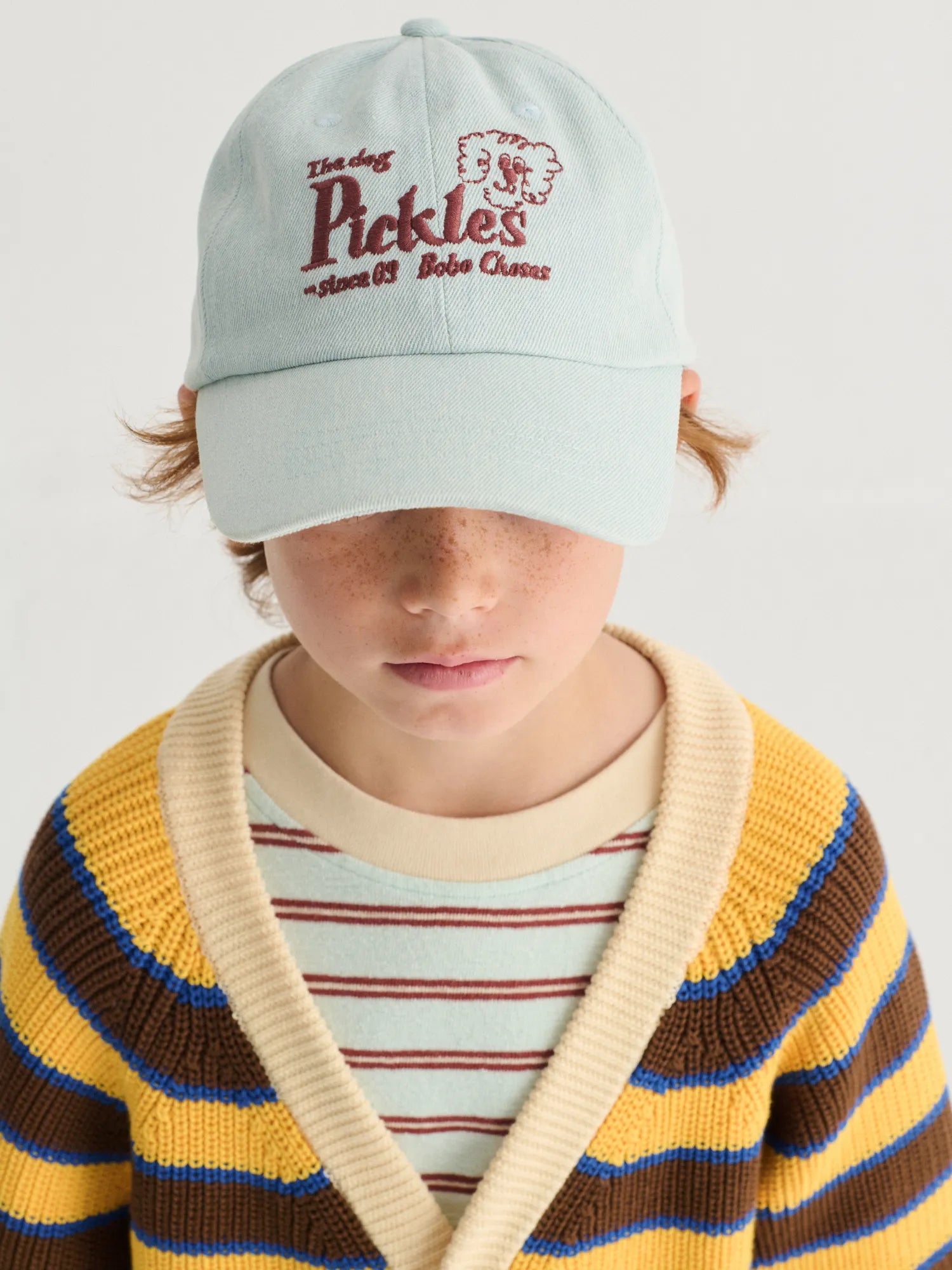 Bobo Choses Pickles The Dog denim cap