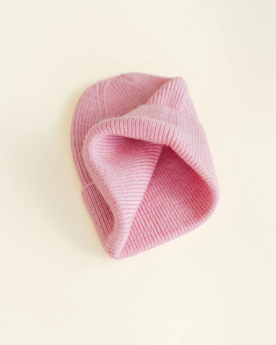 Hvid Beanie Fonzie NEWBORN Cotton Candy